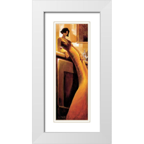 La Seductrice White Modern Wood Framed Art Print with Double Matting by Mallett, Keith