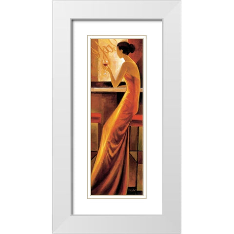 Enigmatique White Modern Wood Framed Art Print with Double Matting by Mallett, Keith