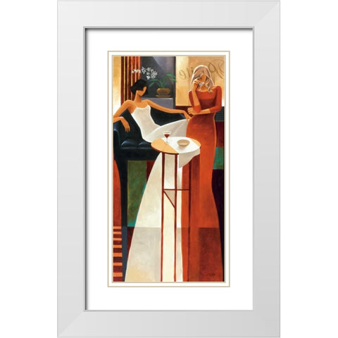 Les Anges White Modern Wood Framed Art Print with Double Matting by Mallett, Keith