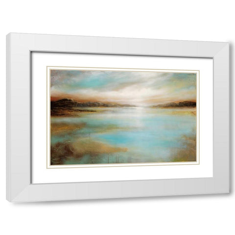 Distant Shores White Modern Wood Framed Art Print with Double Matting by Arnott, Linzy