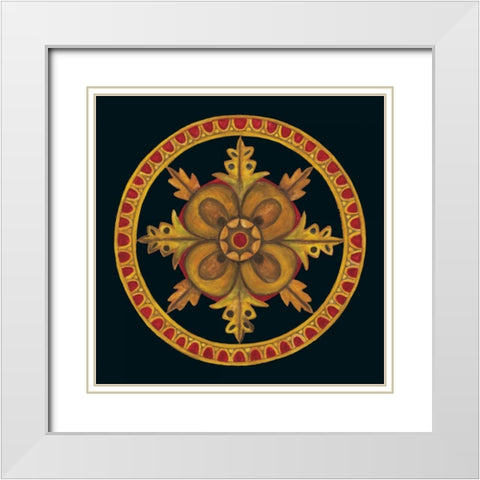 Rosette I White Modern Wood Framed Art Print with Double Matting by Anderson , Lee