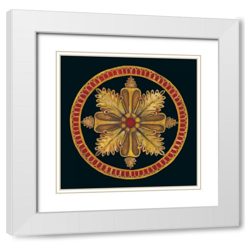 Rosette II White Modern Wood Framed Art Print with Double Matting by Anderson , Lee