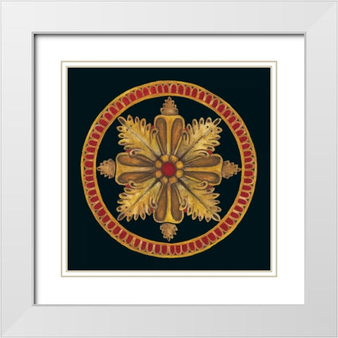 Rosette II White Modern Wood Framed Art Print with Double Matting by Anderson , Lee