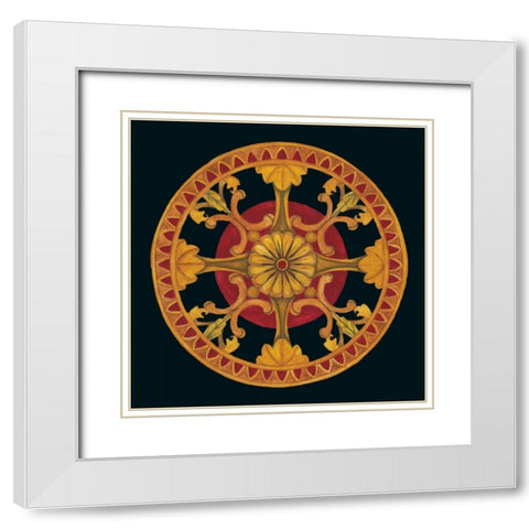 Rosette III White Modern Wood Framed Art Print with Double Matting by Anderson , Lee