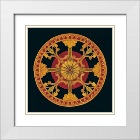 Rosette III White Modern Wood Framed Art Print with Double Matting by Anderson , Lee