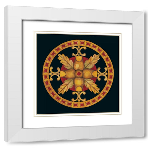 Rosette IV White Modern Wood Framed Art Print with Double Matting by Anderson , Lee