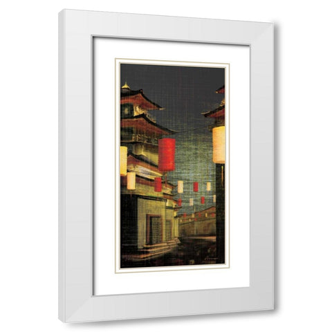 Lumiere II White Modern Wood Framed Art Print with Double Matting by Amori