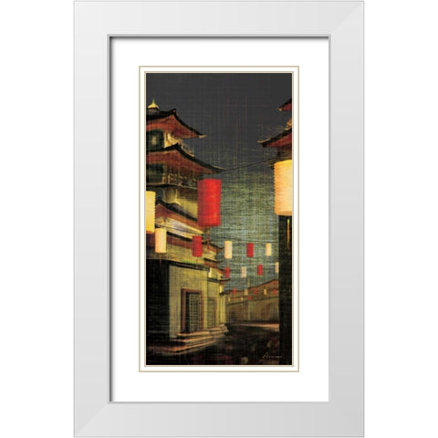 Lumiere II White Modern Wood Framed Art Print with Double Matting by Amori