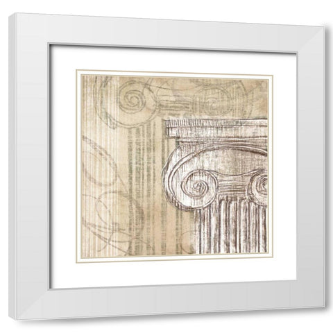 Neoclassic I White Modern Wood Framed Art Print with Double Matting by Amori