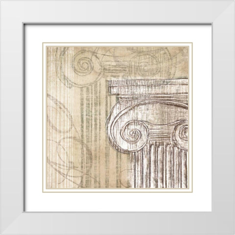 Neoclassic I White Modern Wood Framed Art Print with Double Matting by Amori