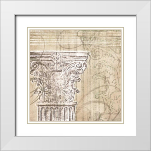 Neoclassic II White Modern Wood Framed Art Print with Double Matting by Amori