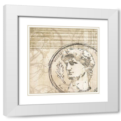 Neoclassic III White Modern Wood Framed Art Print with Double Matting by Amori