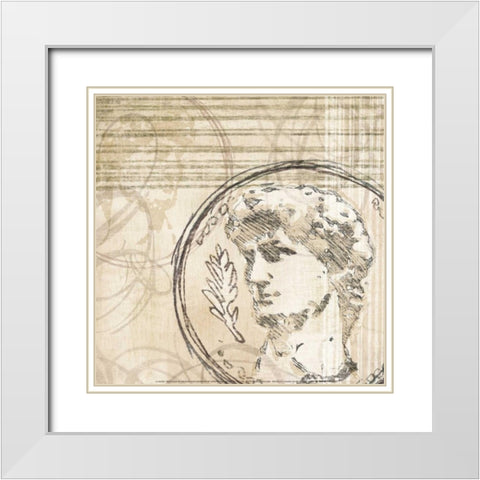 Neoclassic III White Modern Wood Framed Art Print with Double Matting by Amori