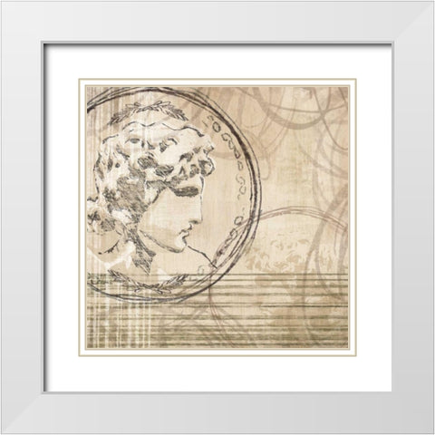 Neoclassic IV White Modern Wood Framed Art Print with Double Matting by Amori
