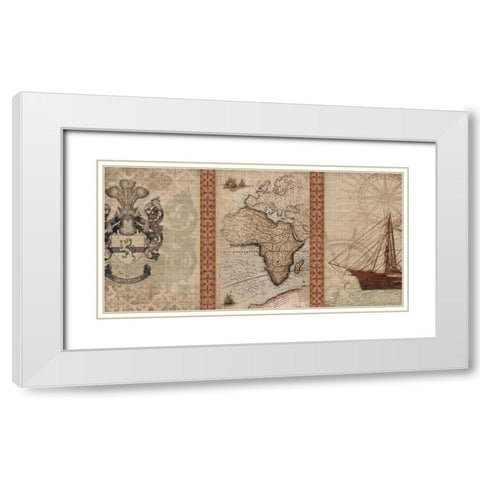 Voyage to Discovery I White Modern Wood Framed Art Print with Double Matting by Amori