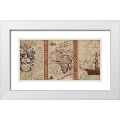 Voyage to Discovery I White Modern Wood Framed Art Print with Double Matting by Amori
