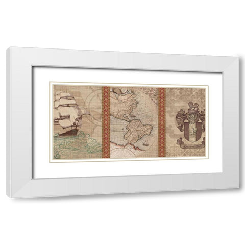 Voyage to Discovery II White Modern Wood Framed Art Print with Double Matting by Amori
