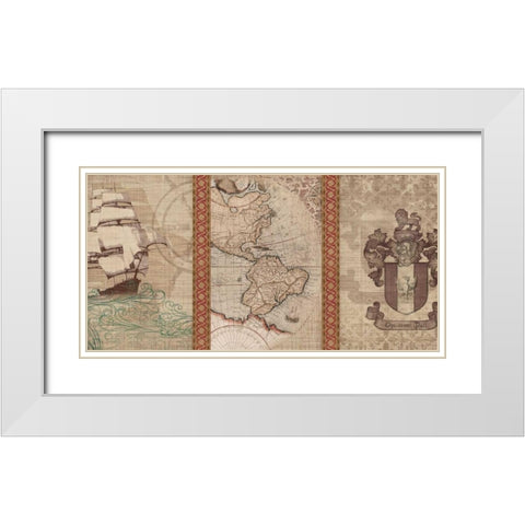 Voyage to Discovery II White Modern Wood Framed Art Print with Double Matting by Amori