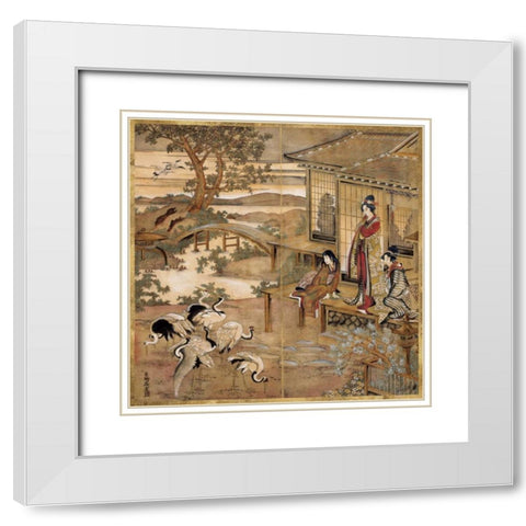 Evening Sun Over Hokkaido White Modern Wood Framed Art Print with Double Matting by Augustine