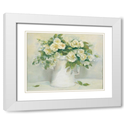 Blush Noitte White Modern Wood Framed Art Print with Double Matting by Dern, Andrea