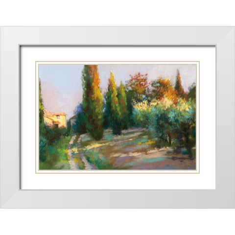 To the Villa White Modern Wood Framed Art Print with Double Matting by Debrosky, Christine