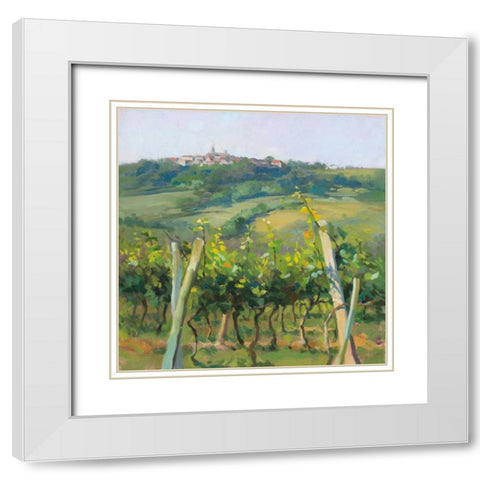 Flauvigny View White Modern Wood Framed Art Print with Double Matting by Debrosky, Christine