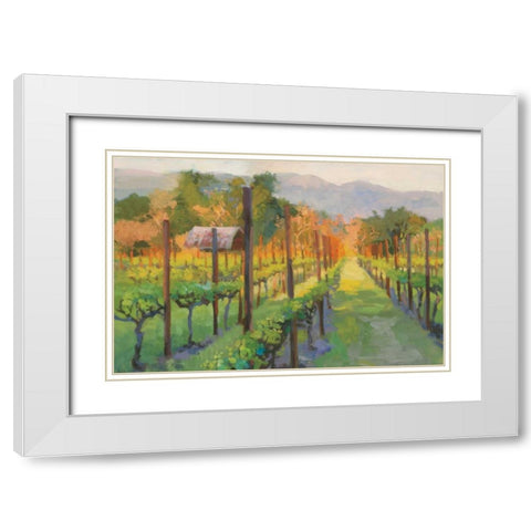 Silverado Afternoon White Modern Wood Framed Art Print with Double Matting by Debrosky, Christine