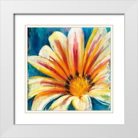 Wild Flower White Modern Wood Framed Art Print with Double Matting by DAguiar, Stacy