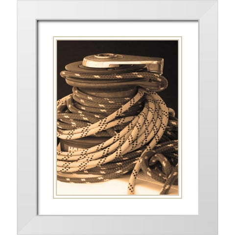 The Drasnin Nautical Series I White Modern Wood Framed Art Print with Double Matting by Gilboa, Marina Drasnin
