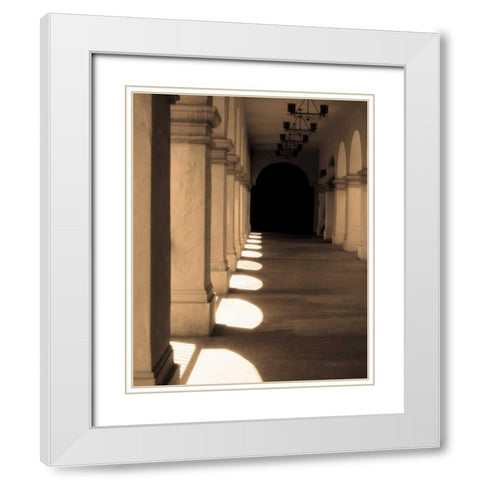 Paseo Del Balboa White Modern Wood Framed Art Print with Double Matting by Gilboa, Marina Drasnin