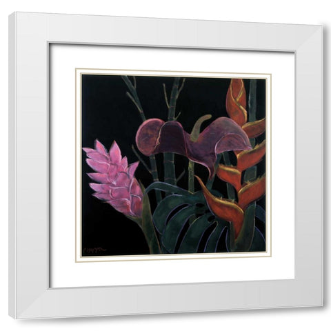 In Bloom I White Modern Wood Framed Art Print with Double Matting by Hopper, Pegge