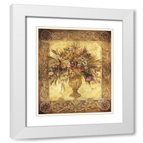 Tuscan Urn White Modern Wood Framed Art Print with Double Matting by Jardine, Liz