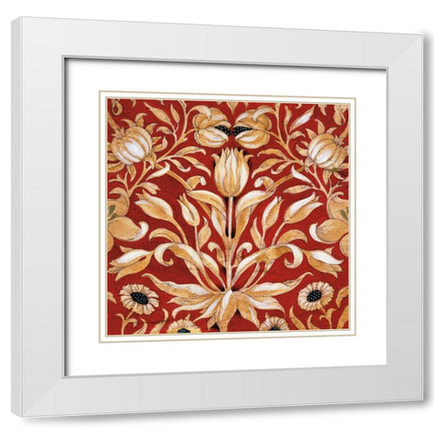 Jewel Tones White Modern Wood Framed Art Print with Double Matting by Jardine, Liz