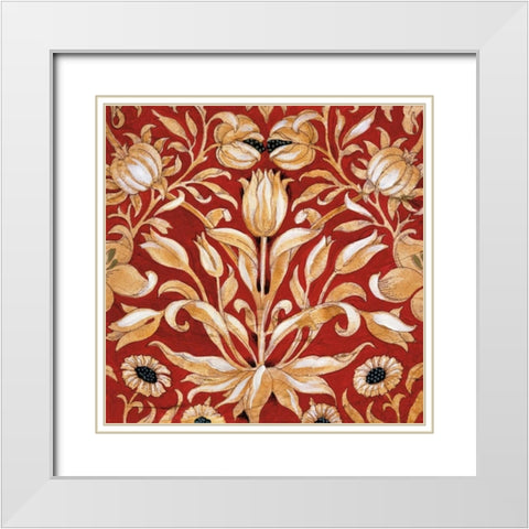 Jewel Tones White Modern Wood Framed Art Print with Double Matting by Jardine, Liz