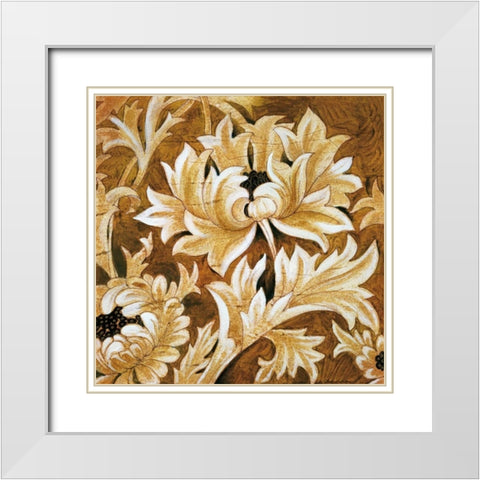 Jewel Tones White Modern Wood Framed Art Print with Double Matting by Jardine, Liz