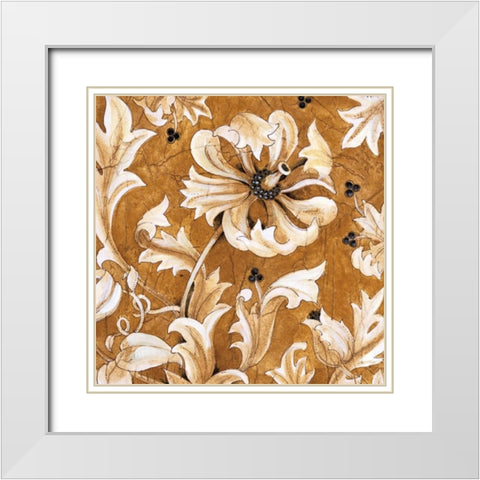Jewel Tones White Modern Wood Framed Art Print with Double Matting by Jardine, Liz