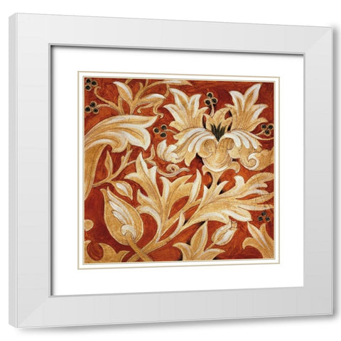 Jewel Tones White Modern Wood Framed Art Print with Double Matting by Jardine, Liz
