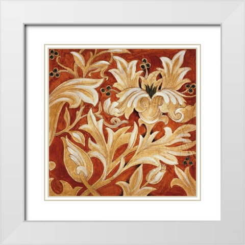 Jewel Tones White Modern Wood Framed Art Print with Double Matting by Jardine, Liz