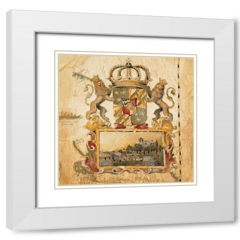 Terra Nova I White Modern Wood Framed Art Print with Double Matting by Jardine, Liz
