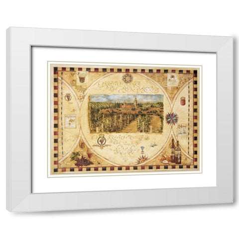 Hilltop Winery White Modern Wood Framed Art Print with Double Matting by Jardine, Liz