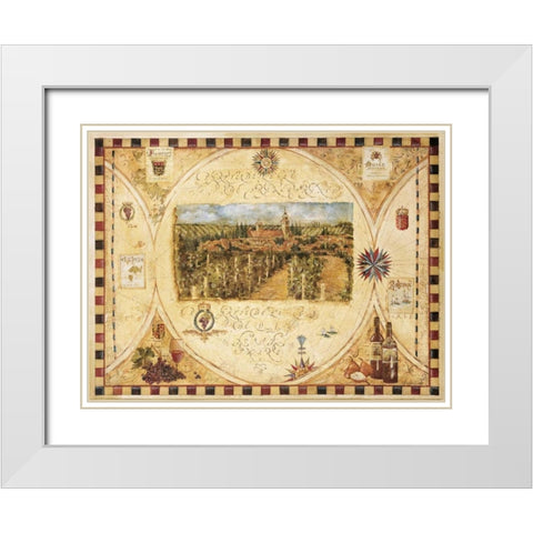 Hilltop Winery White Modern Wood Framed Art Print with Double Matting by Jardine, Liz