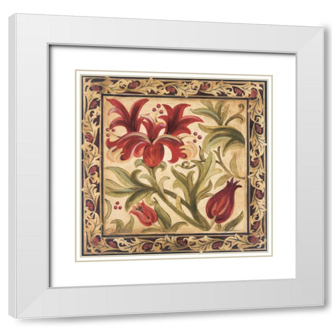 Floral Daydream I White Modern Wood Framed Art Print with Double Matting by Jardine, Liz