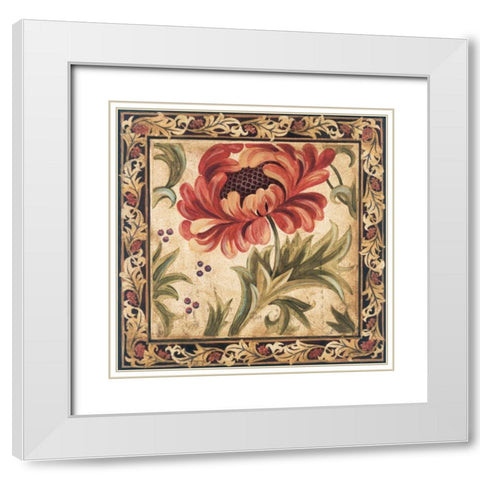 Floral Daydream II White Modern Wood Framed Art Print with Double Matting by Jardine, Liz