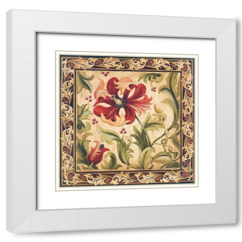 Floral Daydream III White Modern Wood Framed Art Print with Double Matting by Jardine, Liz