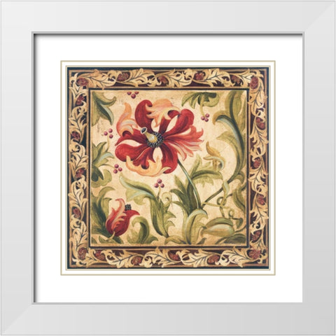 Floral Daydream III White Modern Wood Framed Art Print with Double Matting by Jardine, Liz