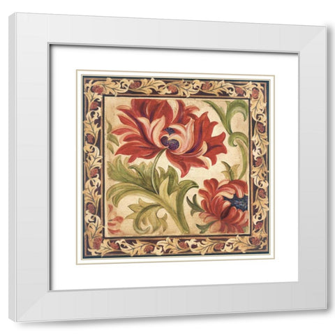 Floral Daydream IV White Modern Wood Framed Art Print with Double Matting by Jardine, Liz