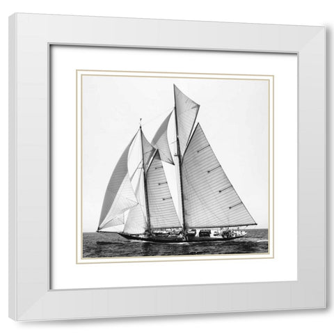 Adrift II White Modern Wood Framed Art Print with Double Matting by Llovet, Jorge