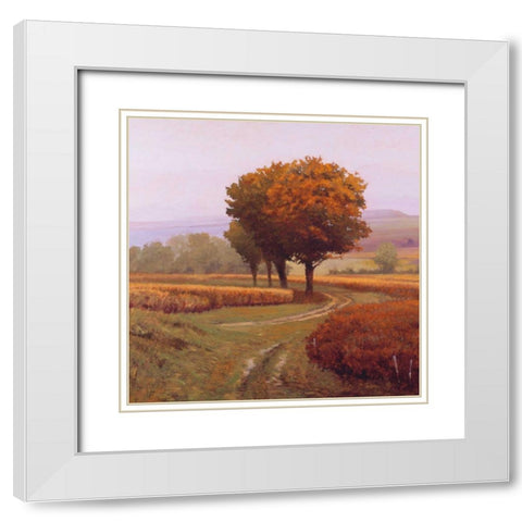 Charmony White Modern Wood Framed Art Print with Double Matting by Lovelace, Kent