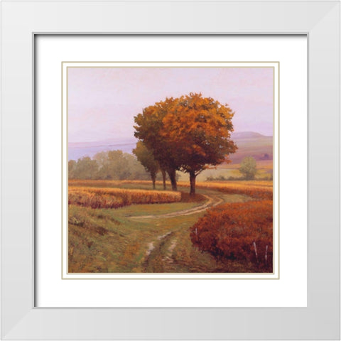 Charmony White Modern Wood Framed Art Print with Double Matting by Lovelace, Kent