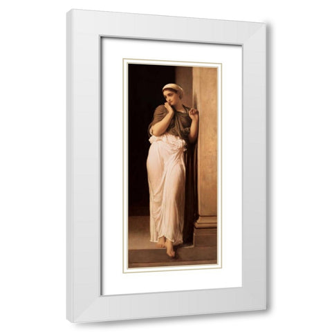 Nausicaa from James Joyces Ulysses White Modern Wood Framed Art Print with Double Matting by Leighton, Lord Frederic